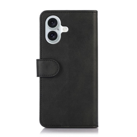 Чохол-книжка Cow Texture для iPhone 16 Plus - чорний