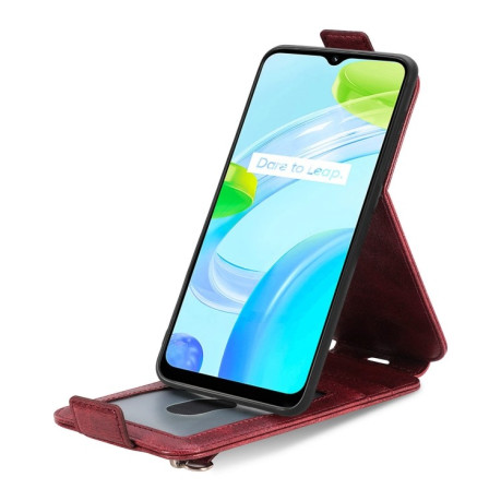 Фліп-чохол Zipper Wallet Vertical для Realme C30 - червоний