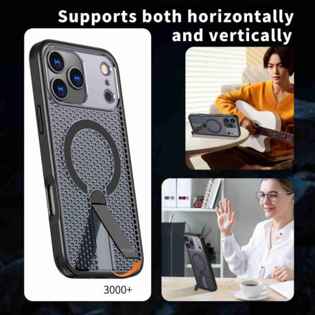Чохол kalebol Honeycomb Cooling з MagSafe та підставкою на iPhone 17 Pro - чорний
