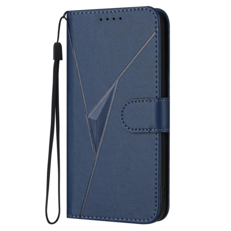 Чохол-книжка Triangle Pattern Buckle Clasp Leather на Xiaomi Redmi Note 14 Pro 4G - синій