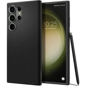 Оригинальный чехол Spigen Liquid Air для Samsung Galaxy S23 ULTRA - MATTE BLACK
