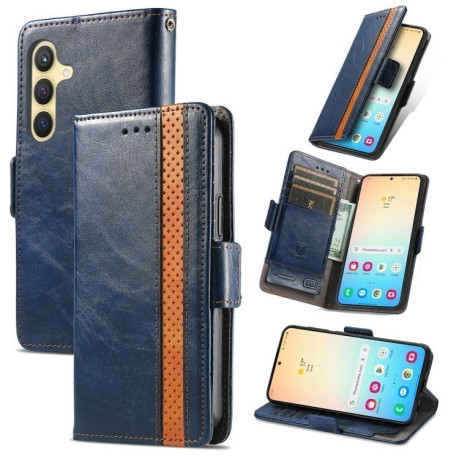 Чехол-книжка Dual-side Magnetic Buckle для Samsung Galaxy S25+ 5G - синий