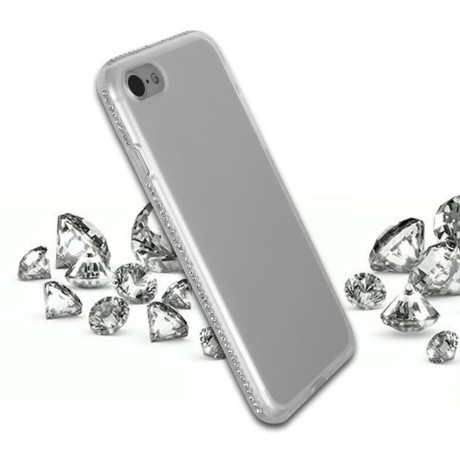 Ультратонкий Прозрачный TPU Чехол Studded Full Frame Diamond Bling для iPhone SE 3/2 2022/2020/8/7