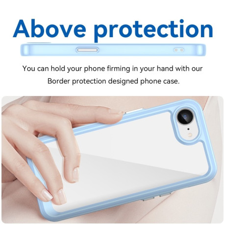 Противоударный чехол Colorful Acrylic Series для iPhone 16e - синий