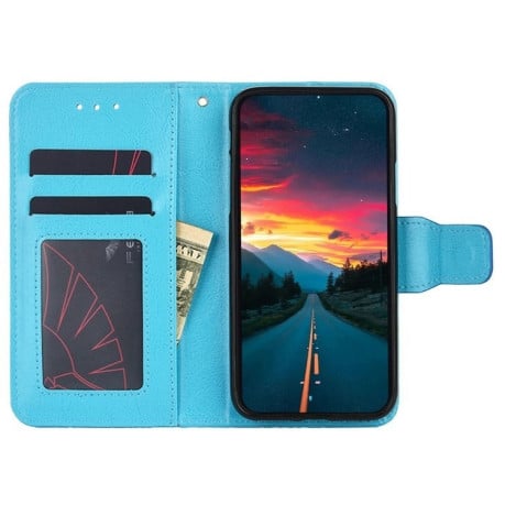 Чехол-книжка Crystal Texture для OPPO Reno12 F/12 FS 5G - голубой