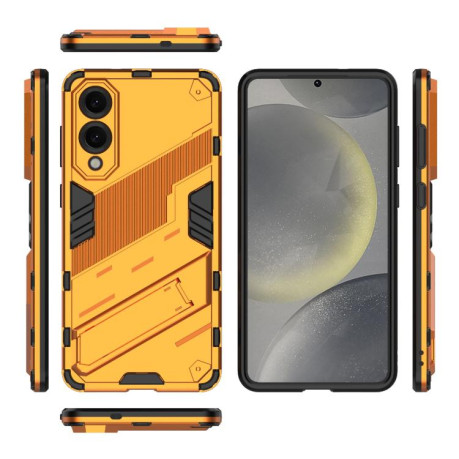 Противоударный чехол Punk Armor для Samsung Galaxy S25 Edge 5G - оранжевый