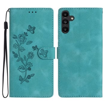 Чохол-книжка Flower Butterfly Embossing Samsung Galaxy A05s - блакитний