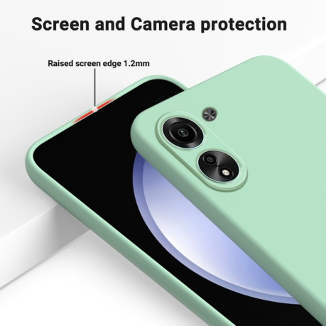Силиконовый чехол Solid Color Liquid Silicone на Xiaomi Redmi 13C/Poco C654G - зеленый