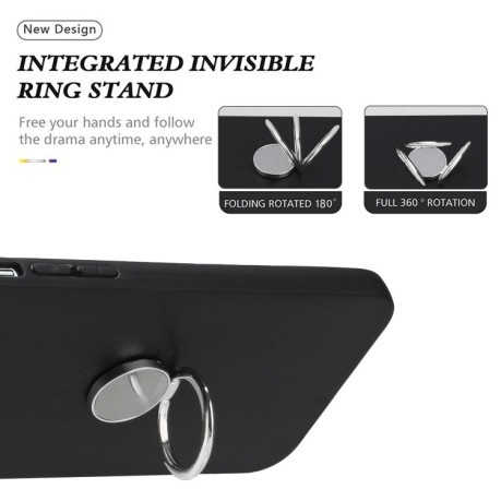 Протиударний чохол Matte with Ring Holder для Samsung Galaxy A16 5G - сріблястий