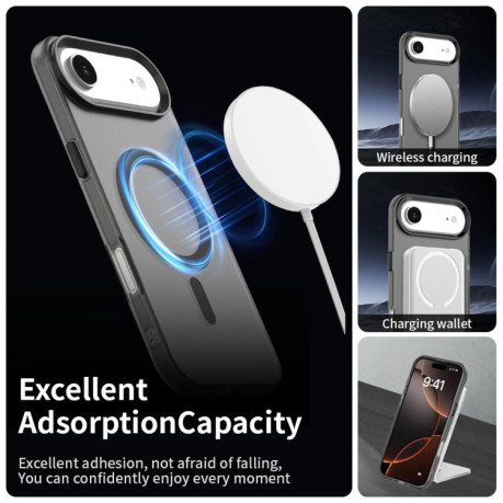 Противоударный чехол Candy Magsafe PC Hybrid TPU для iPhone Air - черный
