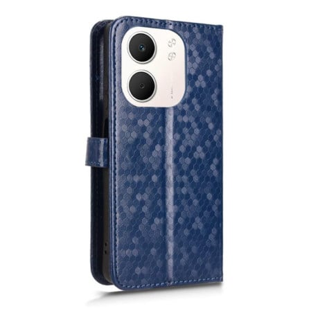 Чехол-книжка с фактурой Honeycomb Dot и магнитным хлястиком на OPPO A5x 5G / 4G Global - синий