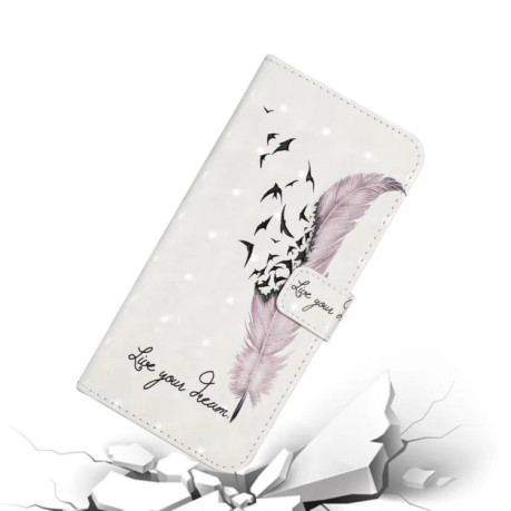 Чехол-книжка Oil Embossed Pattern для iPhone 16 Plus - Feather