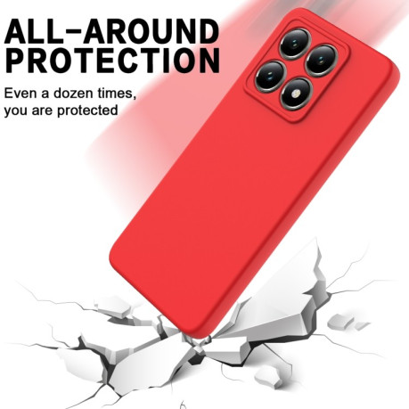 Силіконовий чохол Solid Color Liquid Silicone на Xiaomi 14T Pro - червоний