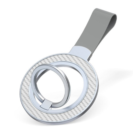 Магнітний утримувач-пряжка Carbon Fiber Magnetic Ring Buckle Holder - білий