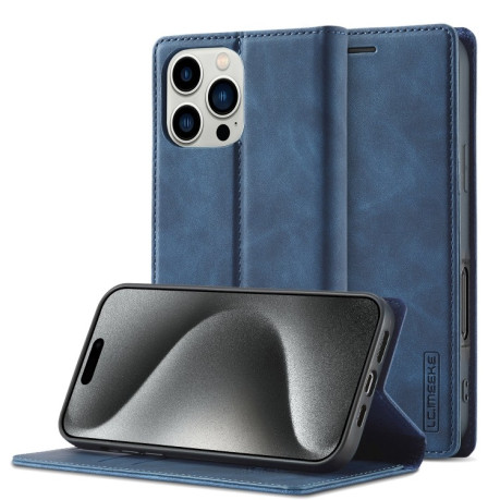 Чохол-книжка LCIMEEKE Strong для iPhone 16 Pro - синій
