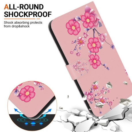 Чехол-книжка Colored Drawing Series на iPhone 16e - Blossoms
