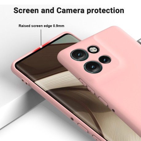 Силіконовий чохол Solid Color Liquid Silicone Motorola Edge 50 Neo / Moto S50 - рожевий
