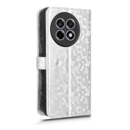 Чехол-книжка Honeycomb Dot для OnePlus 13R/Ace 5/Ace 5 Pro - серебристый
