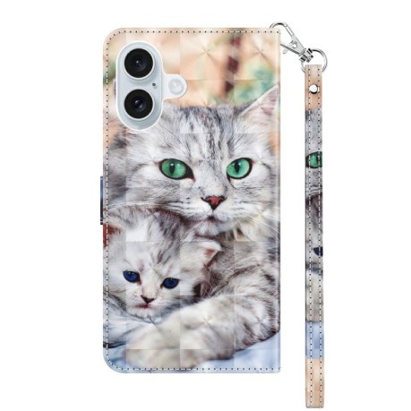 Чохол-книжка 3D Painting для iPhone 16 Plus - різнокольоровий