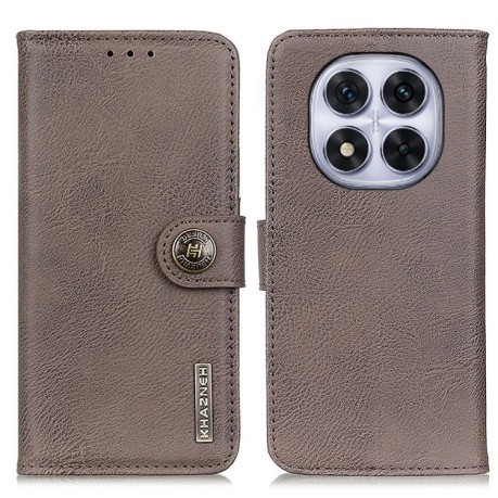 Чехол-книжка KHAZNEH Cowhide Texture на Xiaomi Redmi Note 14 Pro 4G - хаки