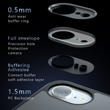 Противоударный чехол Armor Precise Hole PC Hybrid TPU для iPhone 16e - прозрачный
