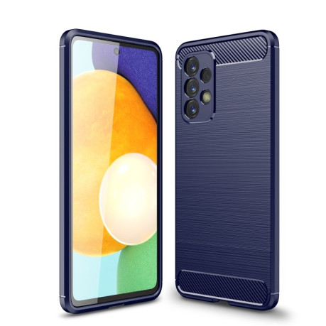 Чехол Brushed Texture Carbon Fiber на Samsung Galaxy A33 5G - синий