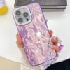 Чохол протиударний Plating Glitter Texture Chain для iPhone 16 Pro - Purple Wrinkles