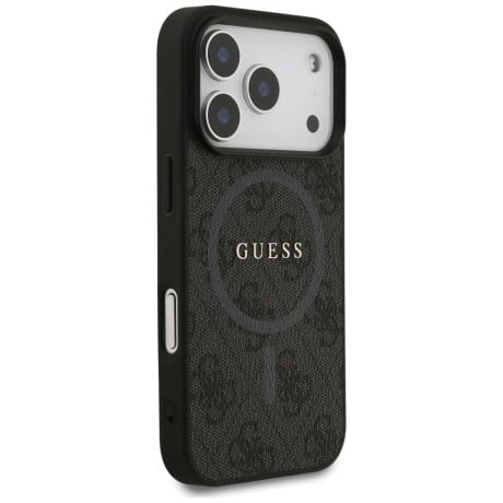 Оригинальный чехол Guess 4G Ring Classic Logo с MagSafe на iPhone 17 Pro - black