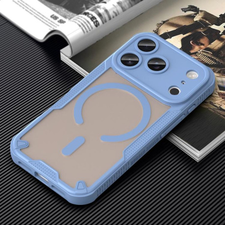 Противоударный чехол Armor Glaze MagSafe Magnetic для iPhone 17 Pro - синий