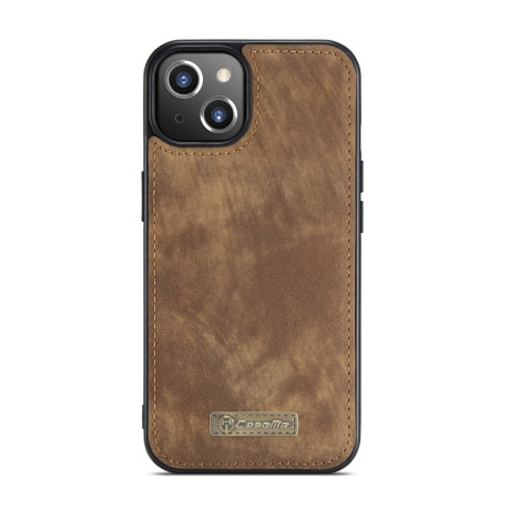 Чехол-кошелек CaseMe 008 Series Zipper Style на iPhone 13 mini - коричневый