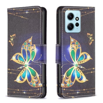 Чохол-книжка Colored Drawing Pattern для Xiaomi Redmi Note 12 4G - Big Butterfly