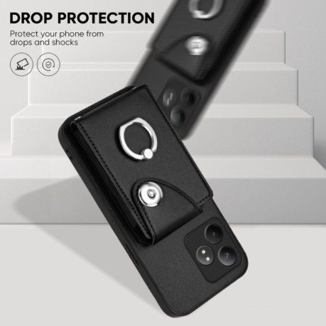 Протиударний чохол Organ Card Bag Ring Holde для Realme GT Neo6/GT 6T 5G - чорний