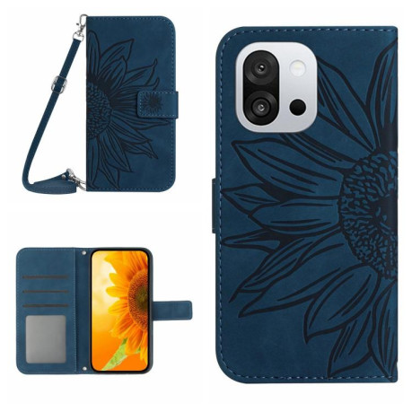 Чехол-книжка Skin Feel Sun Flower для OnePlus 13T - синий
