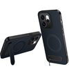 Магнитный чехол Wanlonfeng с подставкой и карбоновой текстурой на OPPO Reno15 Pro 5G Global — сапфировый