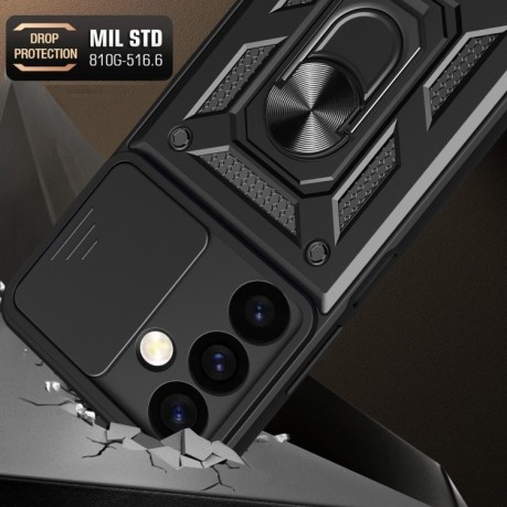 Противоударный чехол Sliding Camshield для Samsung Galaxy S24+ 5G - черный