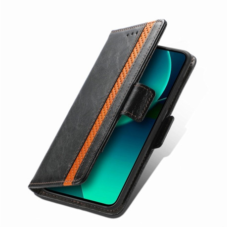 Чохол-книжка CaseNeo Splicing Dual Magnetic Buckle Leather для Xiaomi 13T / 13T Pro - чорний