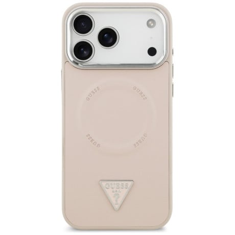 Оригінальний чохол Guess Triangle Logo з MagSafe на iPhone 17 Pro - pink