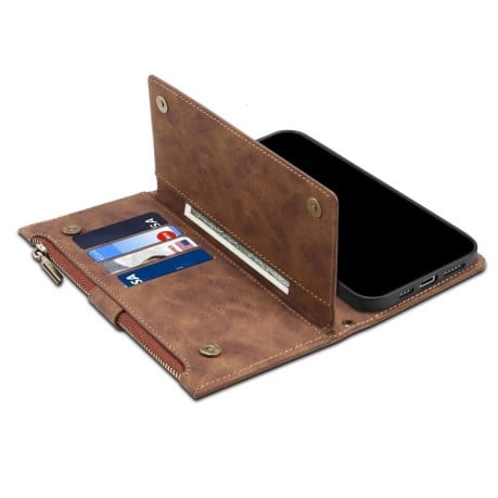 Чохол-гаманець Retro Frosted для Samsung Galaxy M54 - коричневий