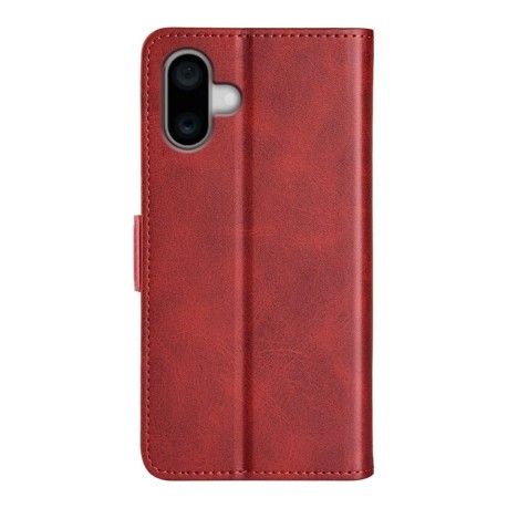 Чехол-книжка Dual-side Magnetic Buckle для iPhone 16 - красный