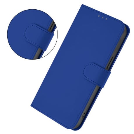 Чехол-книжка с мягким покрытием (Skin Feel) со шнурком на Infinix Smart 10 4G - синий