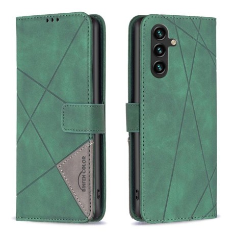 Чехол-книжка Rhombus Texture для на Samsung Galaxy M16 5G / F16 5G - зеленый