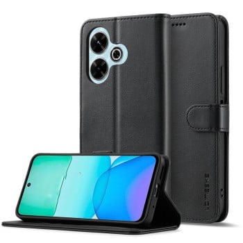 Чехол книжка LCIMEEKE Calf Texture на  Redmi 13 4G - черный