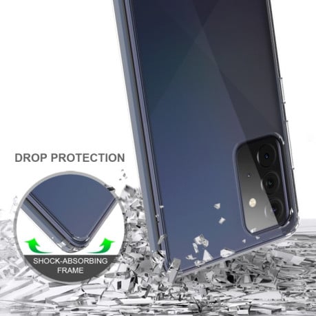 Акриловый противоударный чехол HMC на Samsung Galaxy A72 - черный