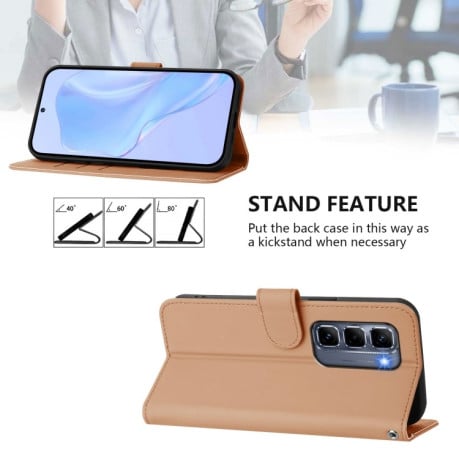 Чехол-книжка Skin Feel Solid Color Leather для Infinix Hot 50 Pro+ - Nude