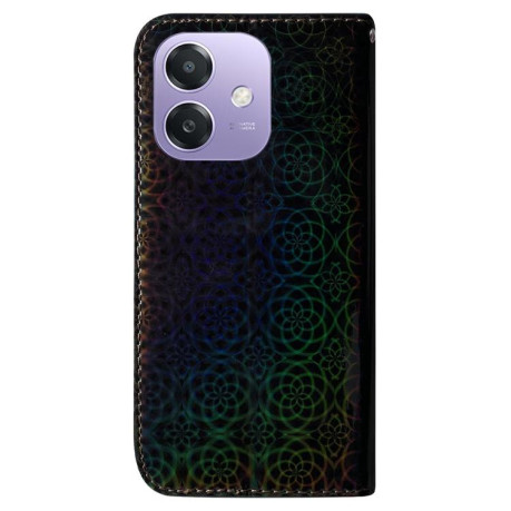 Чехол-книжка с цветной обложкой и магнитной застежкой Colorful Magnetic Buckle на OPPO A5x 5G / A3 4G / 5G / A3x 4G / 5G - черный