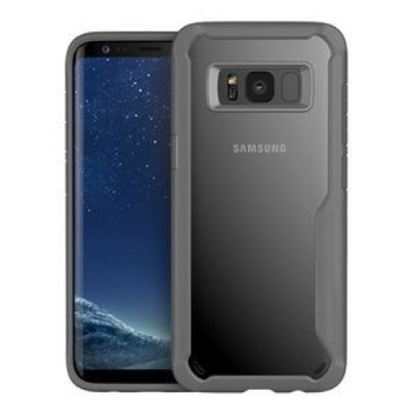 Противоударный силиконовый чехол с бампером на Samsung Galaxy S8 / G950-серый