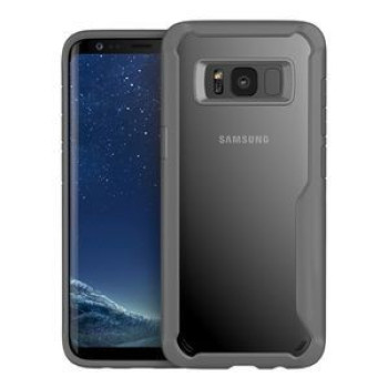 Противоударный силиконовый чехол с бампером на Samsung Galaxy S8 + / G955-серый