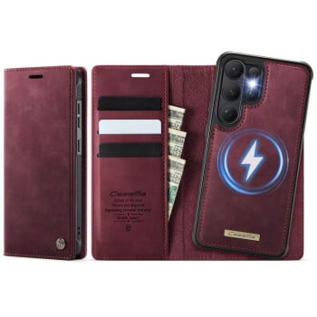 Чохол-книжка CaseMe C49 магнітний з RFID-блокуванням на Samsung Galaxy S26 Ultra 5G — чорний