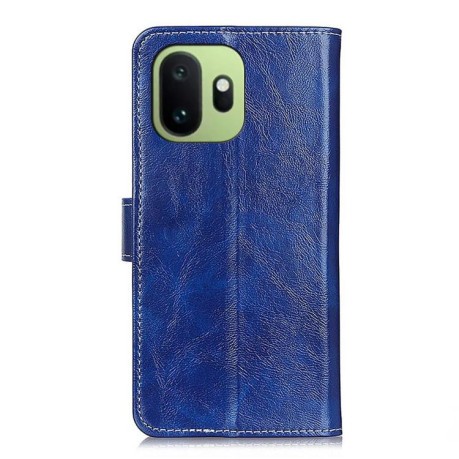 Чехол-книжка Magnetic Retro Crazy Horse Texture на OnePlus 15T — синий