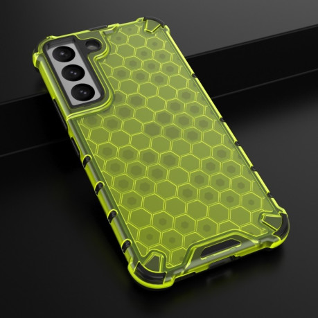 Противоударный чехол Honeycomb на Samsung Galaxy S22 5G - зеленый
